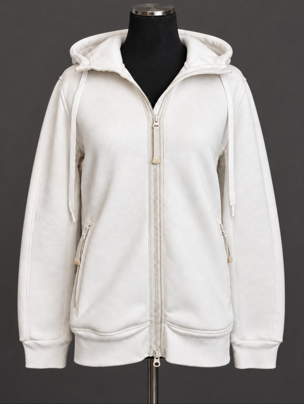Adidas by Stella McCartney White Technical Scuba Hoodie Jacket Size L